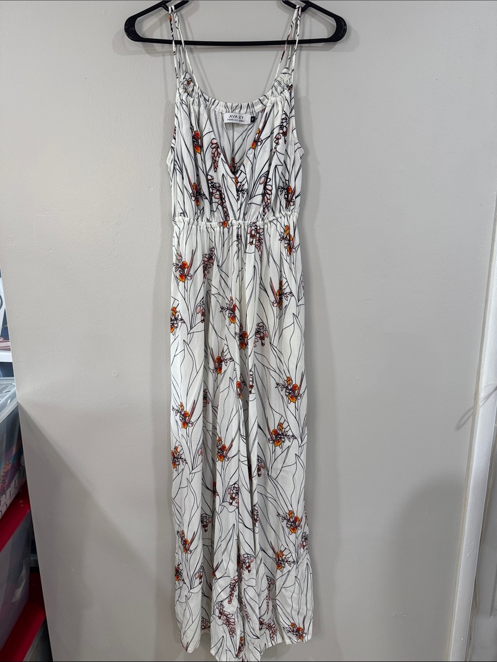Fighting Eel Ava sky white ginger printed jumpsuit
